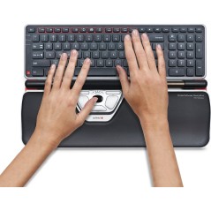 Contour RollerMouse Red Plus - Ergonomic Central Pointing Device in Black & Silver - Enhance Your Productivity!